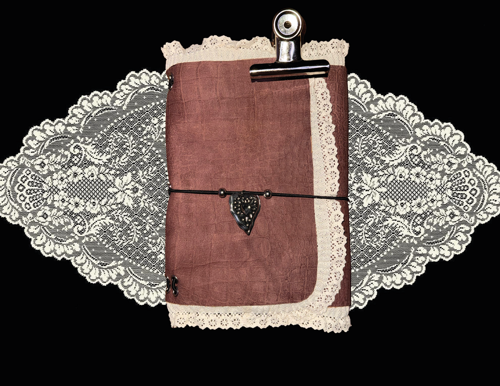 White Bloom Leather Journal ⋆˙⟡ A5 size