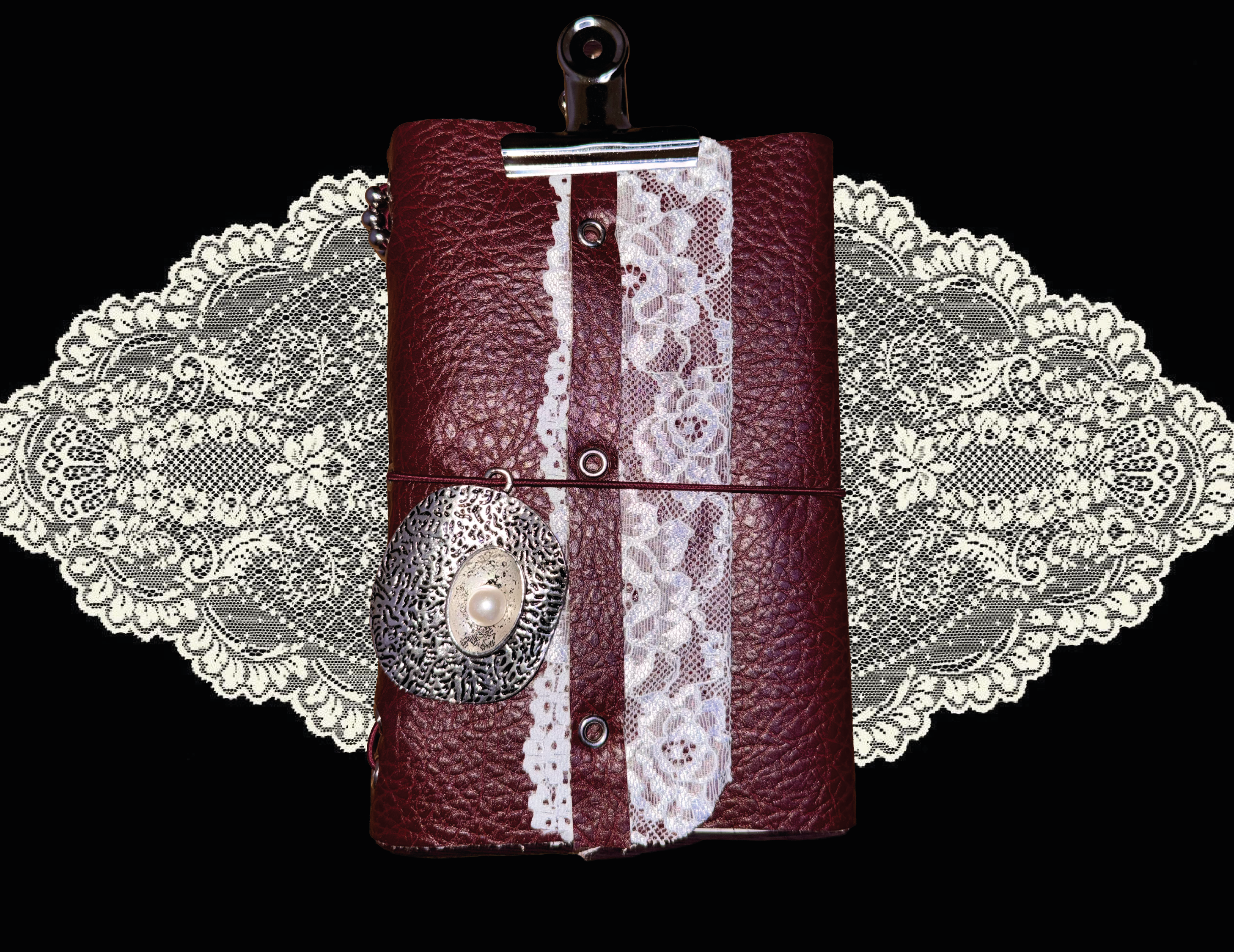 Burgundy Leather Journal ⋆˙⟡ A5 size