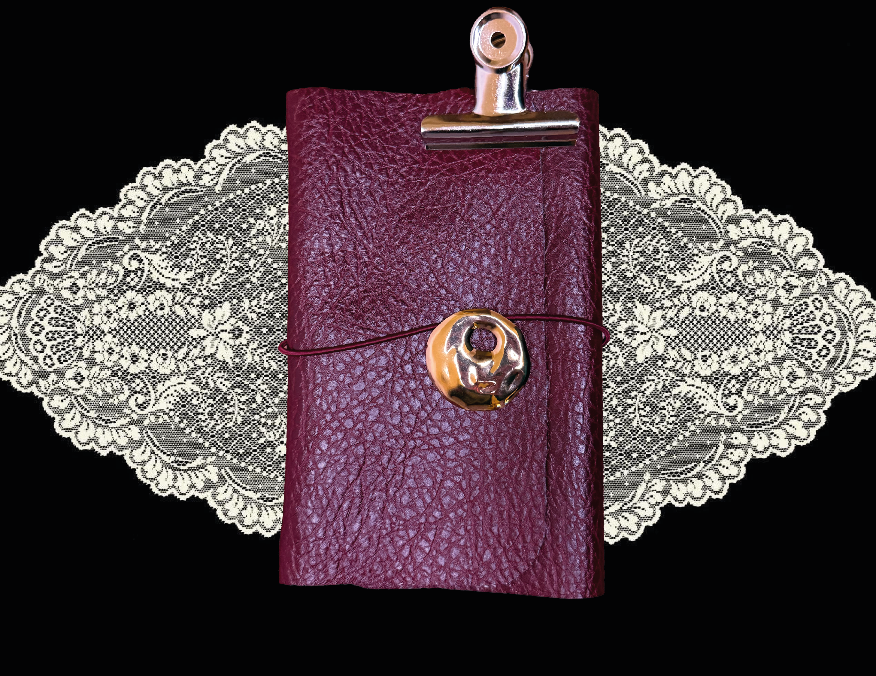 Burgundy Elegance Leather Journal ⋆˙⟡ A5 size